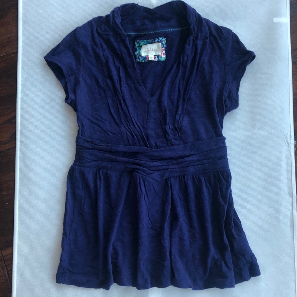 Deletta top from Anthropologie Navy